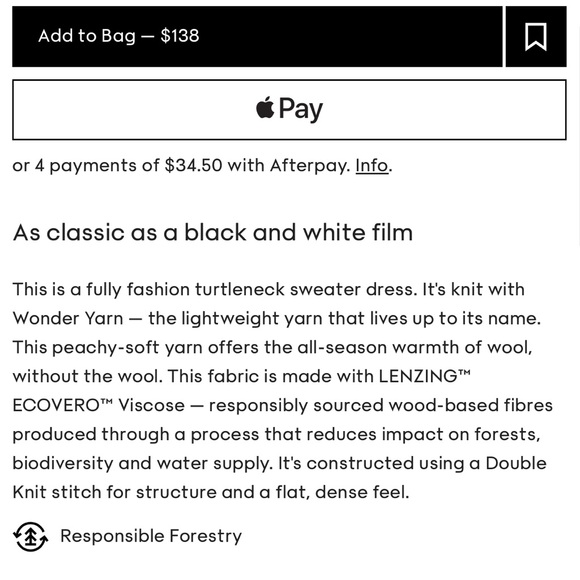 Aritzia / Wilfred Constance Dress - Picture 6 of 6